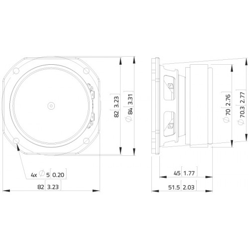 LaVoce FSF030.70 - Fullrange 3" - 8 ohm LaVoce FSF030.70 - Fullrange 3" - 8 ohm